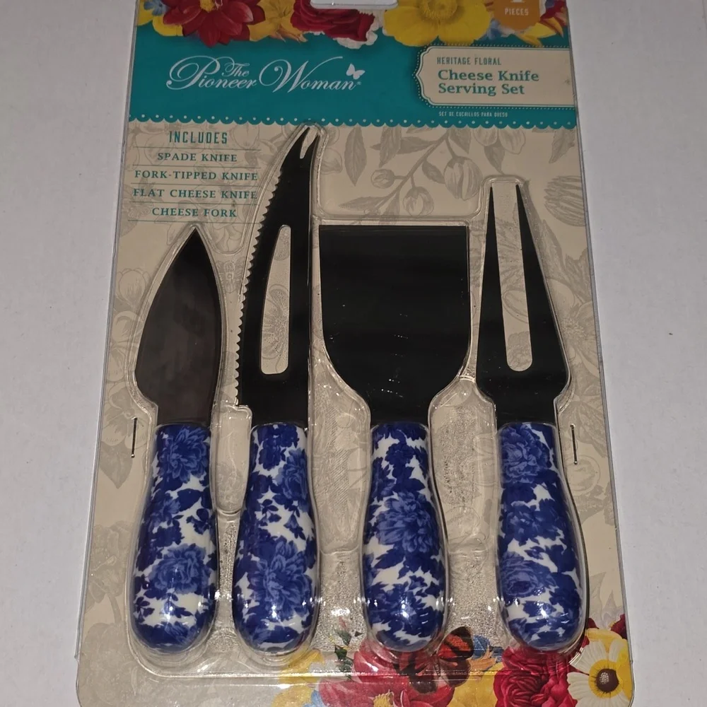 The Pioneer Woman Heritage Floral Cheese Knife Serving Set NWT